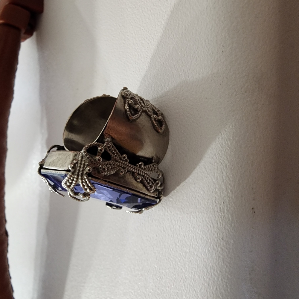 Sorrelli Silver Ring with Purple Gemstone - Picture 2 of 5